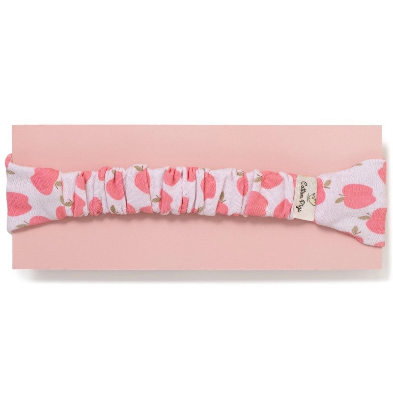 Cotton Pigs Organic Headband - Rosy Apples