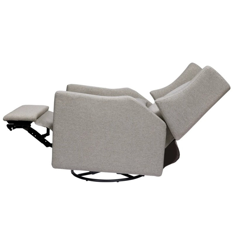 Babyletto Kiwi Electronic Recliner & Swivel Glider w/ USB Port - Performance Grey Eco-Weave