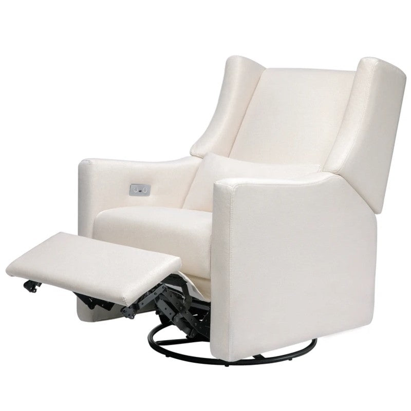 Babyletto Kiwi Electronic Recliner & Swivel Glider w/ USB Port - Performance Cream Eco-Weave