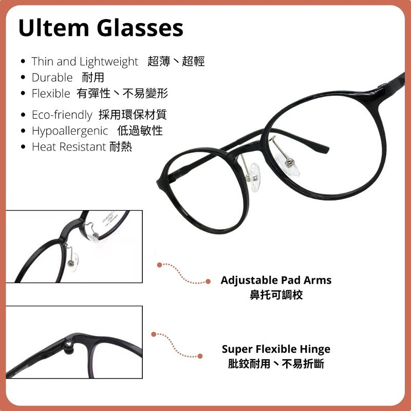 ProEyes Photochromic Blue Light Blocking Glasses - 1965 Purple (12 years+)