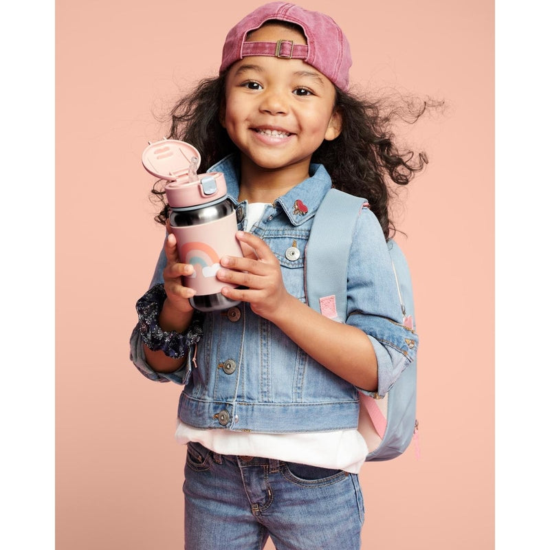 Skip Hop Spark Style Stainless Steel Straw Bottle 350ml