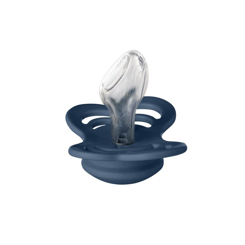 BIBS Couture Anatomical Latex Pacifier - Cloud/Steel Blue