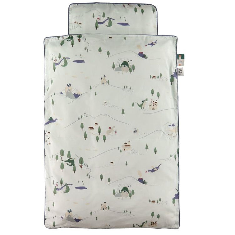 Sebra Interior Junior Bed Linen (Duvet 100x140cm / Pillow 40x45cm) - Dragon Tales