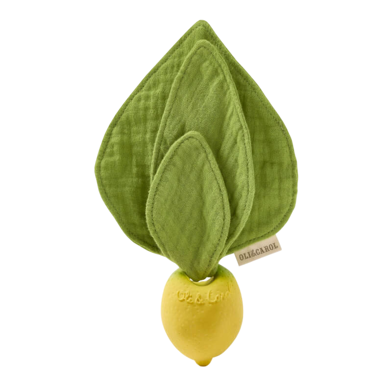 Oli&Carol 2-in-1 Teether & Muslin - John Lemon