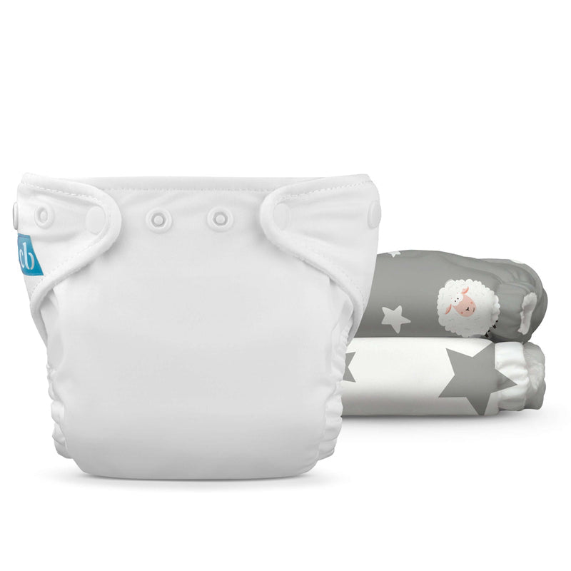 Charlie Banana 3 Pack - Reusable Cloth Diapers Newborn - Night Nite Charlie Banana