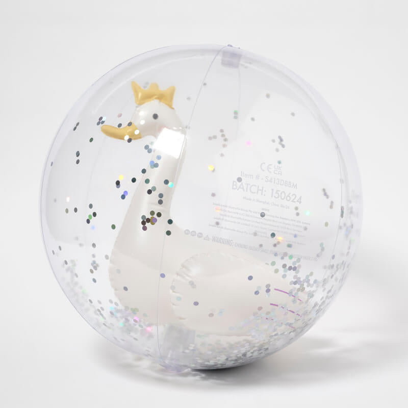 SUNNYLiFE 3D Inflatable Beach Ball - Princess Swan Multi