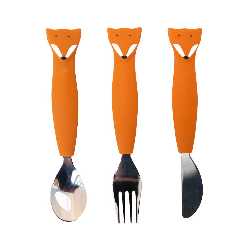 Trixie Silicone cutlery set 3-pack - Mr. Fox