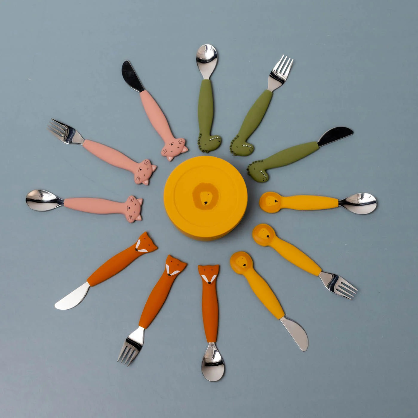 Trixie Silicone cutlery set 3-pack - Mr. Fox