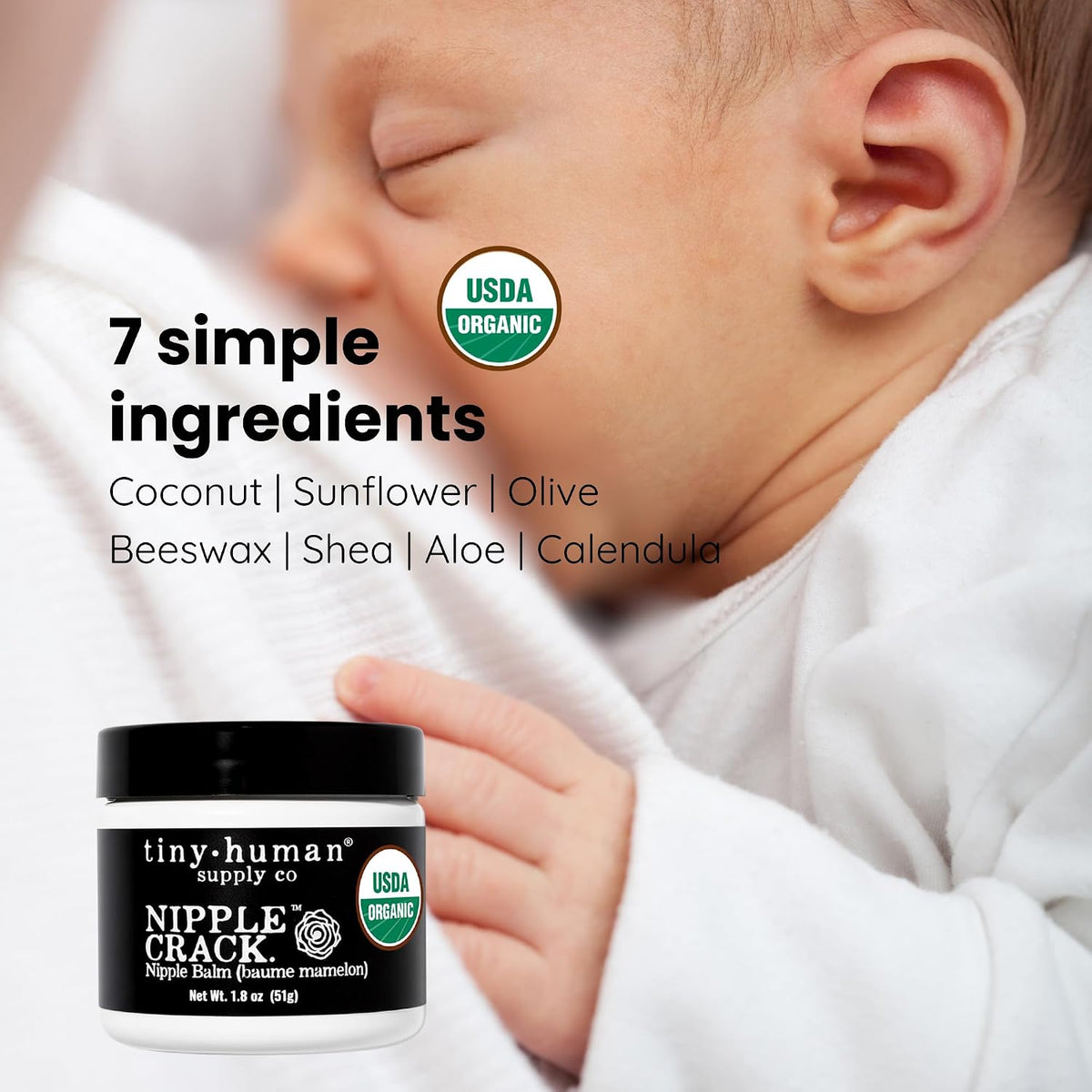 Tiny Human Organic Nipple Cream - Lanolin Free