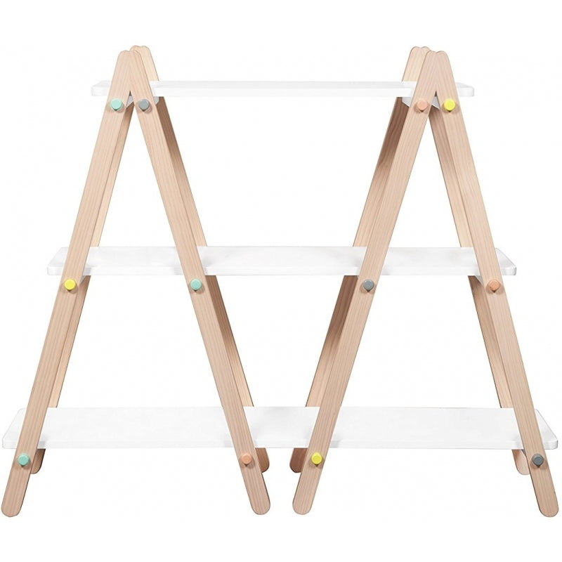 Babyletto Dottie Bookcase - White / Washed Natural