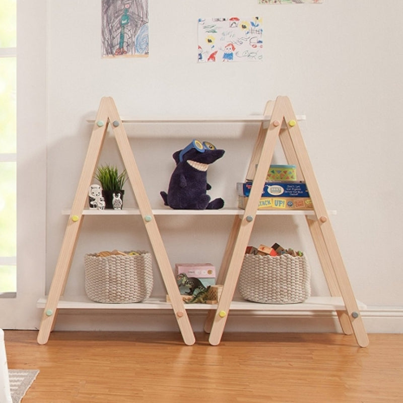 Babyletto Dottie Bookcase - White / Washed Natural