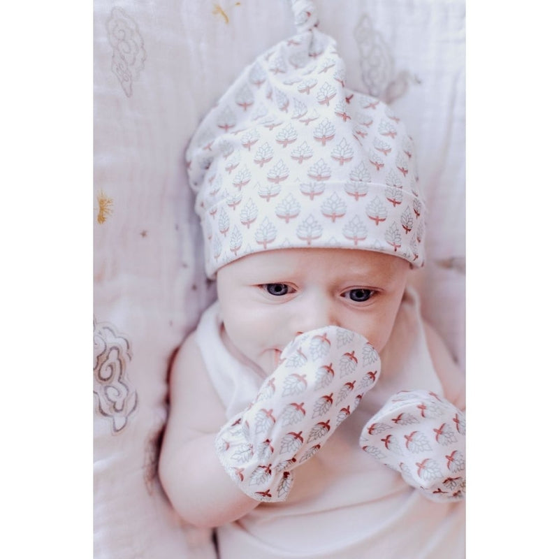 Malabar Baby 有機棉三角巾圍兜、手套、帽子套裝 - 邁阿密