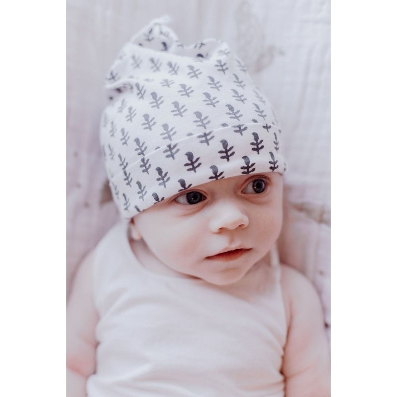 Malabar Baby Organic Cotton Bandana Bib, Mitten, Hat Set - Fort Blue