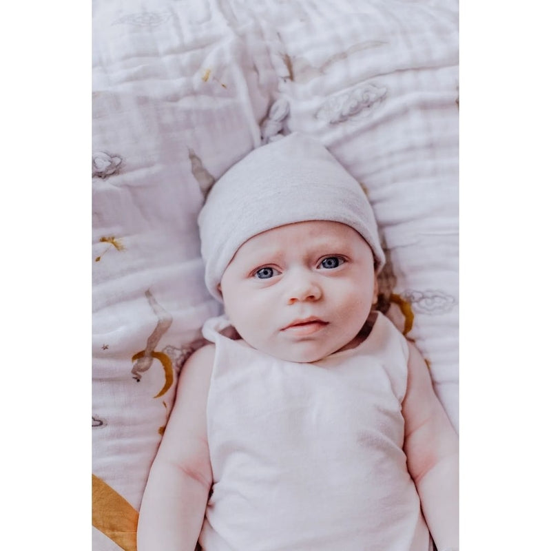 Malabar Baby Organic Cotton Bandana Bib, Mitten, Hat Set - Erawan