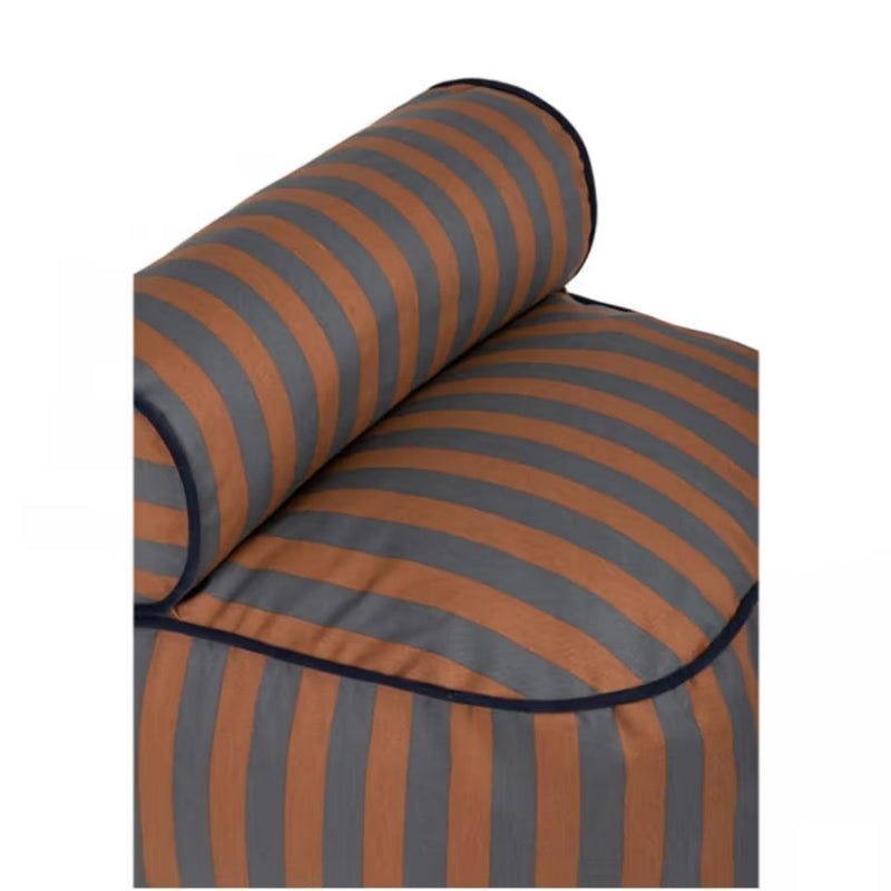 Nobodinoz Majestic Beanbag - Blue Brown Stripes