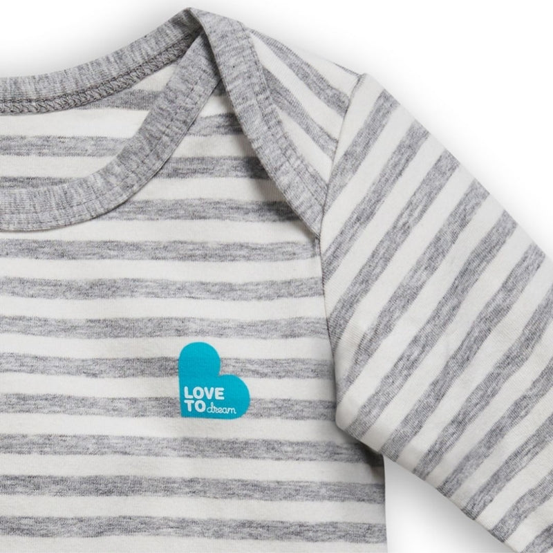 Love to Dream Long Sleeve Bodysuit - Stripe Grey - 1.0 Tog