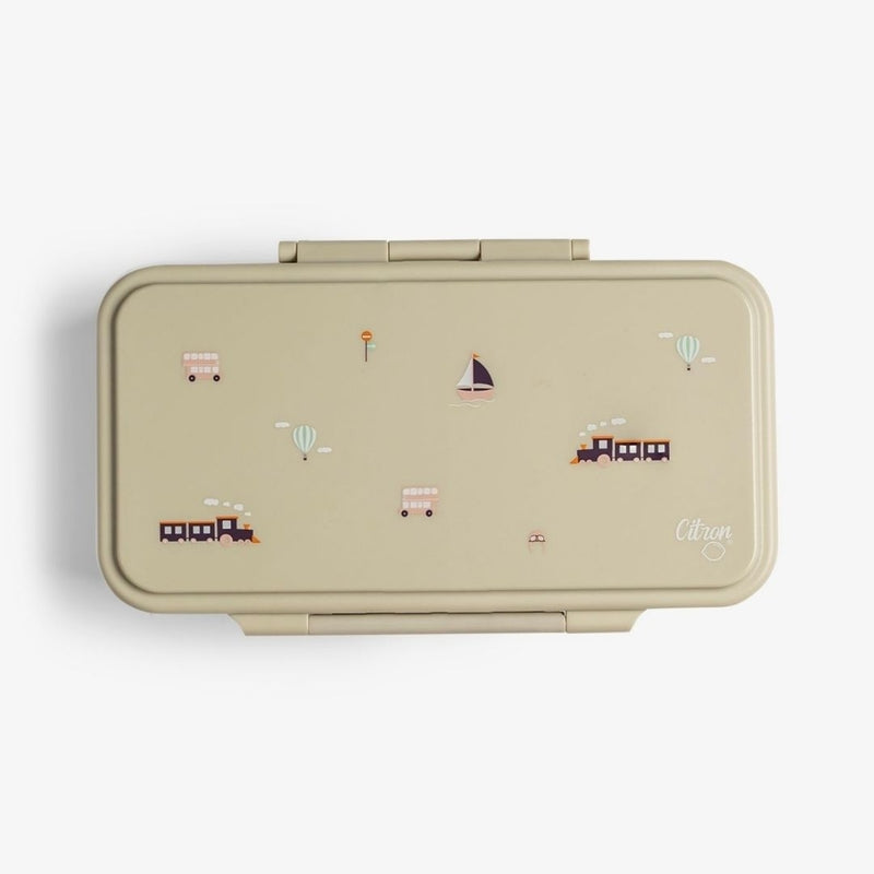 Citron Rectangle Lunchbox - Vehicles