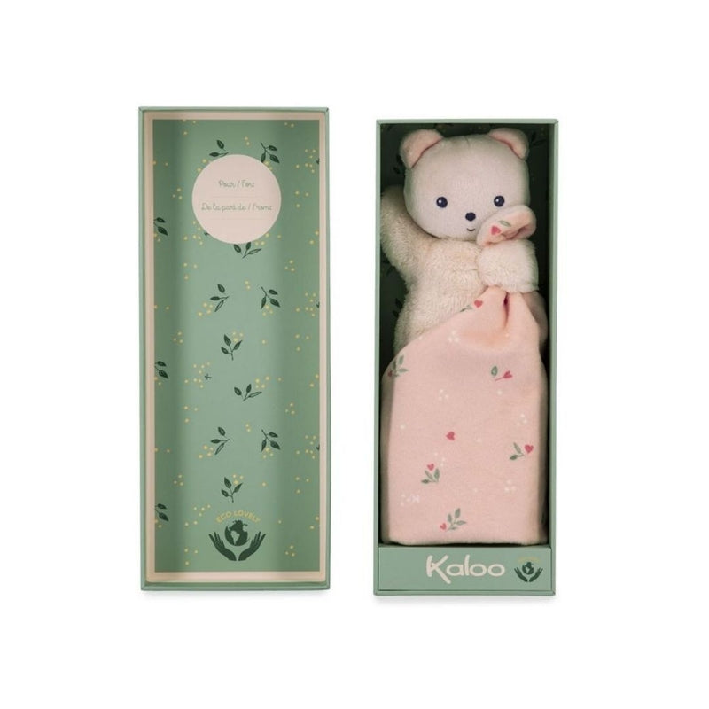 Kaloo Carré Douceur Doudou Bear Leaves of Love 14cm