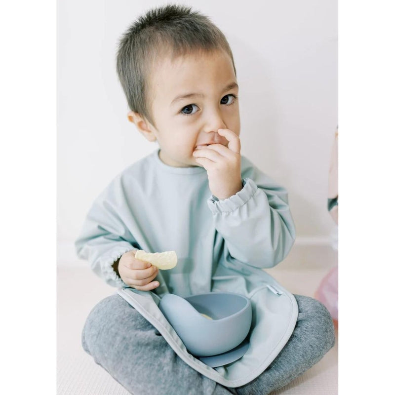Milk It Baby Sleeved Bib - Seaform Green