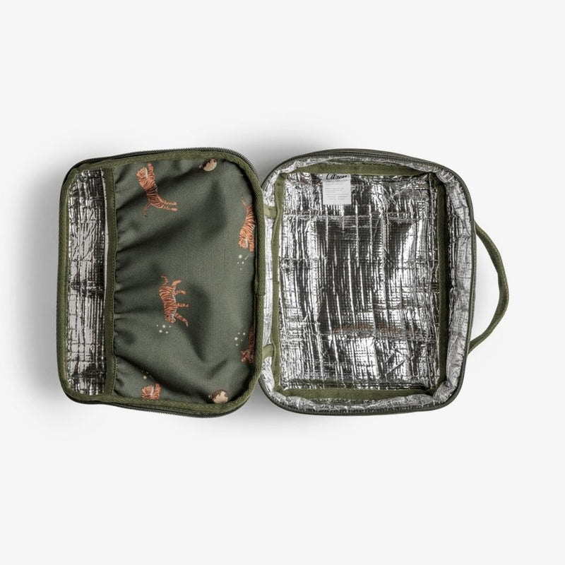 Citron Insulated Square Lunch Bag - Tiger
