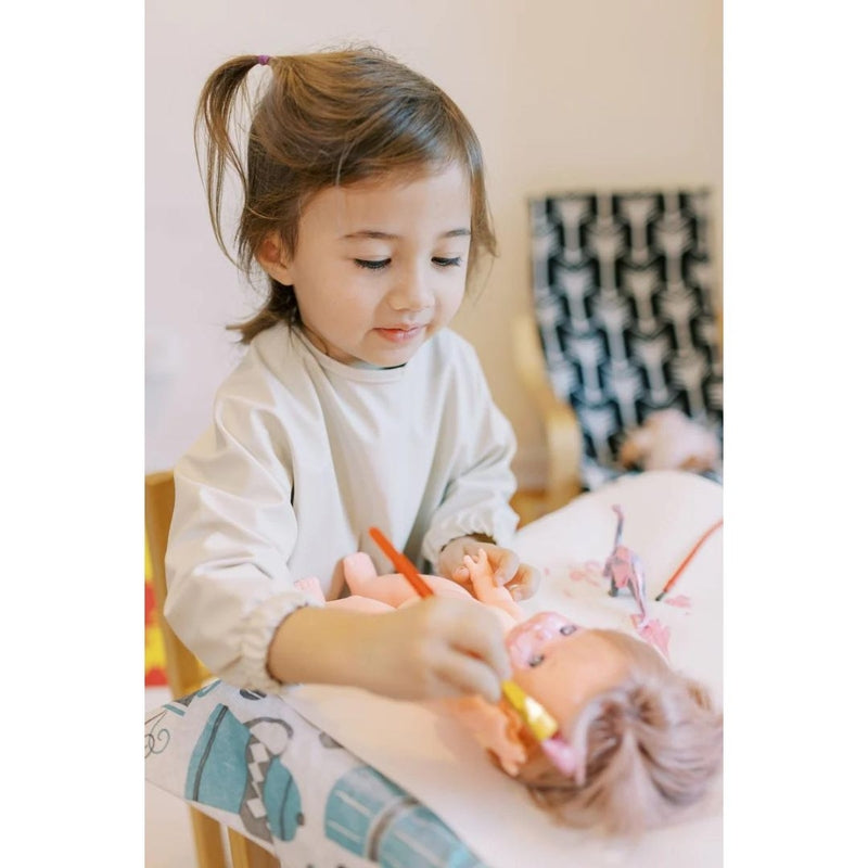 Milk It Baby Sleeved Bib - Safari Beige