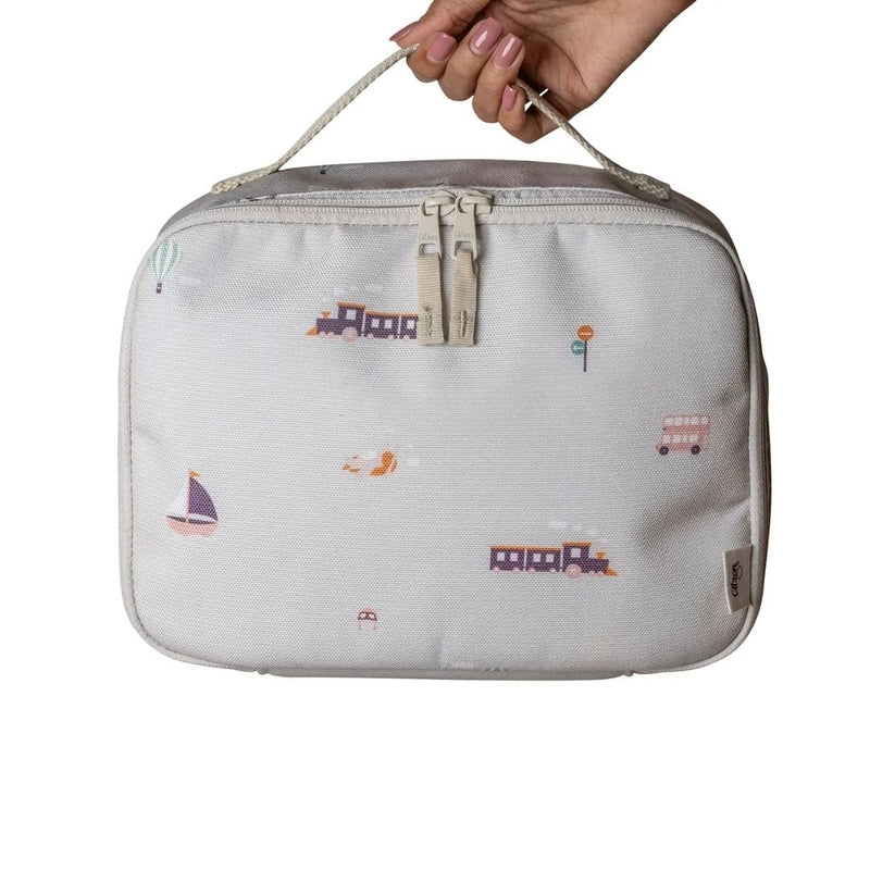 Citron Insulated Square Lunch Bag - Vehicles