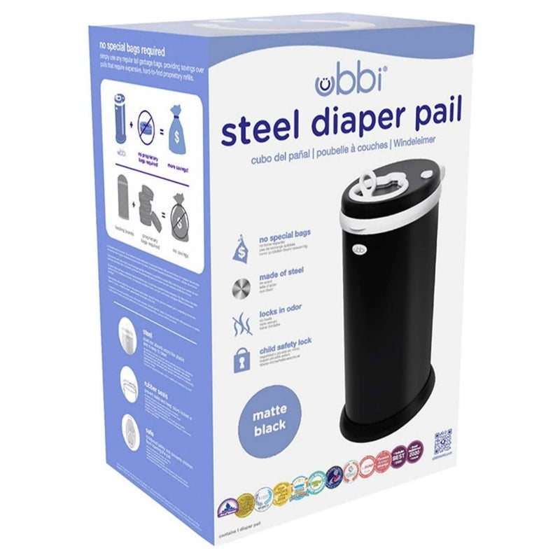 Ubbi Diaper Pail - Matte Black Ubbi