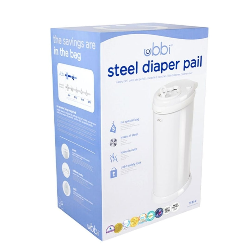Ubbi Diaper Pail - Matte White