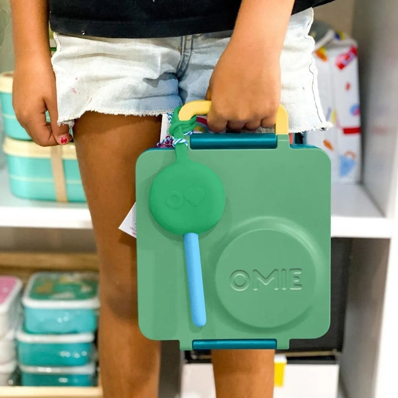 OmieBox OmiePod Fork, Spoon + Pod Set V2 - Mint Green