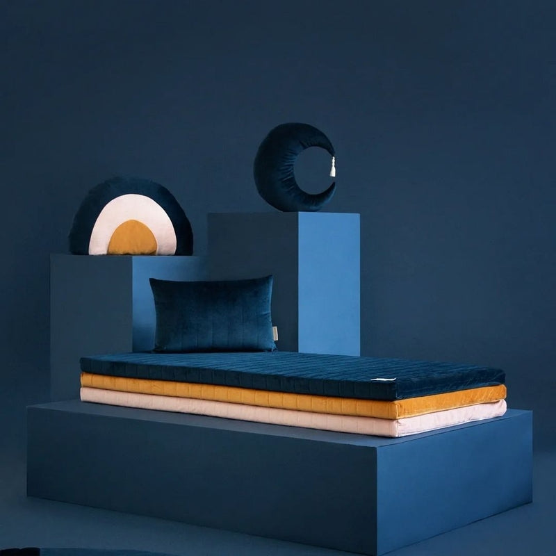 Nobodinoz Zanzibar Play Mattress - Velvet Night Blue 120x60cm