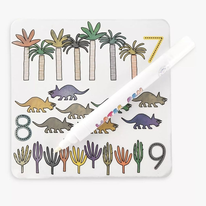 Floss & Rock Magic Water Colour-In Cards - Dinosaur