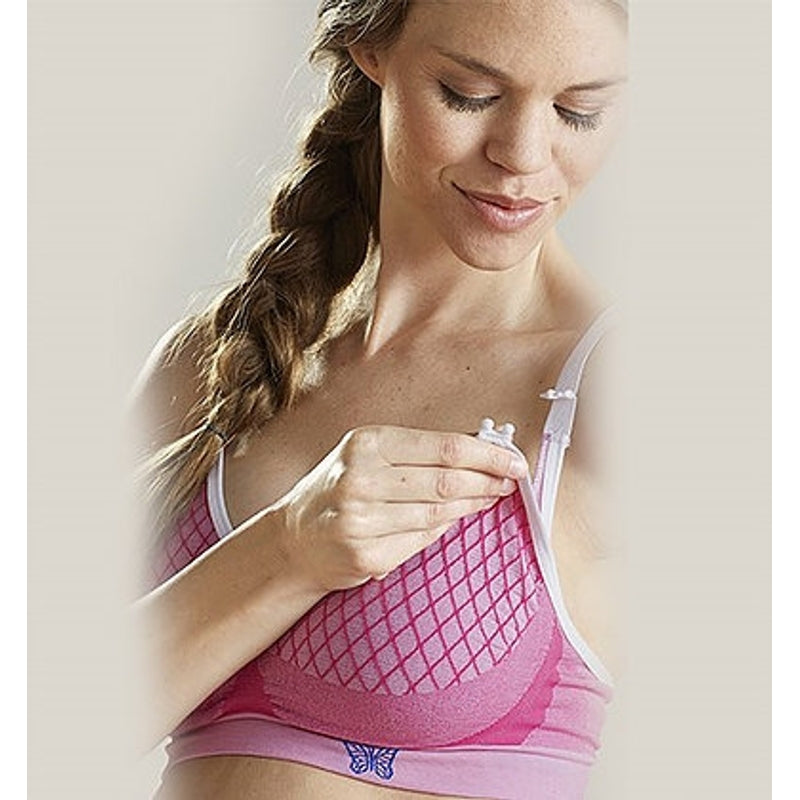 Cantaloop Harlequin Nursing Bra (Pink)