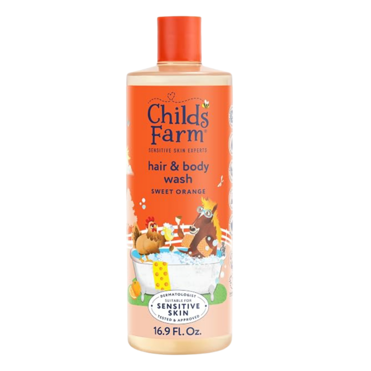 Child's Farm Kids Hair & Body Wash for Dry Sensitive Skin - Organic Sweet Orange