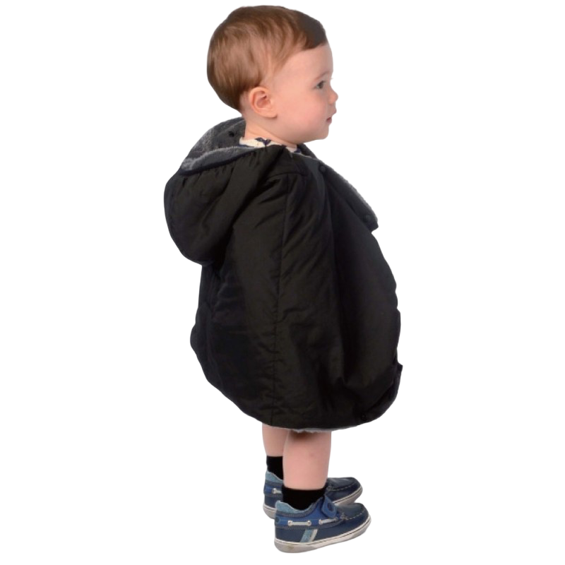 Dadway Winter Multiple Baby Poncho - Black