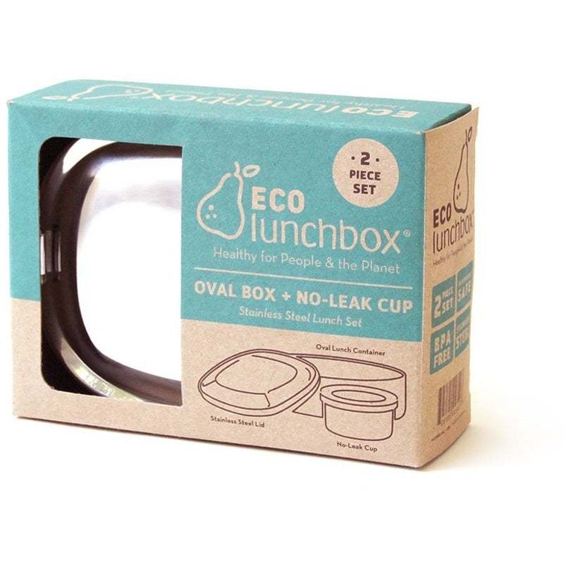 ECOlunchbox Oval & No-Leak Cup (2-Piece Set)