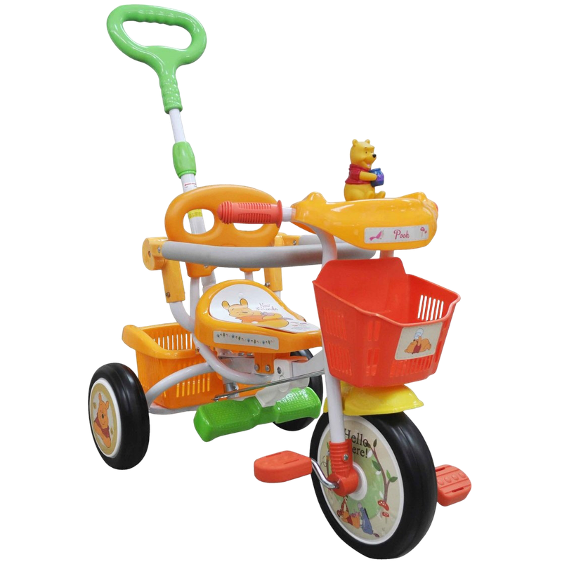 Baby Star 小熊維尼三輪車(附推桿和護欄)