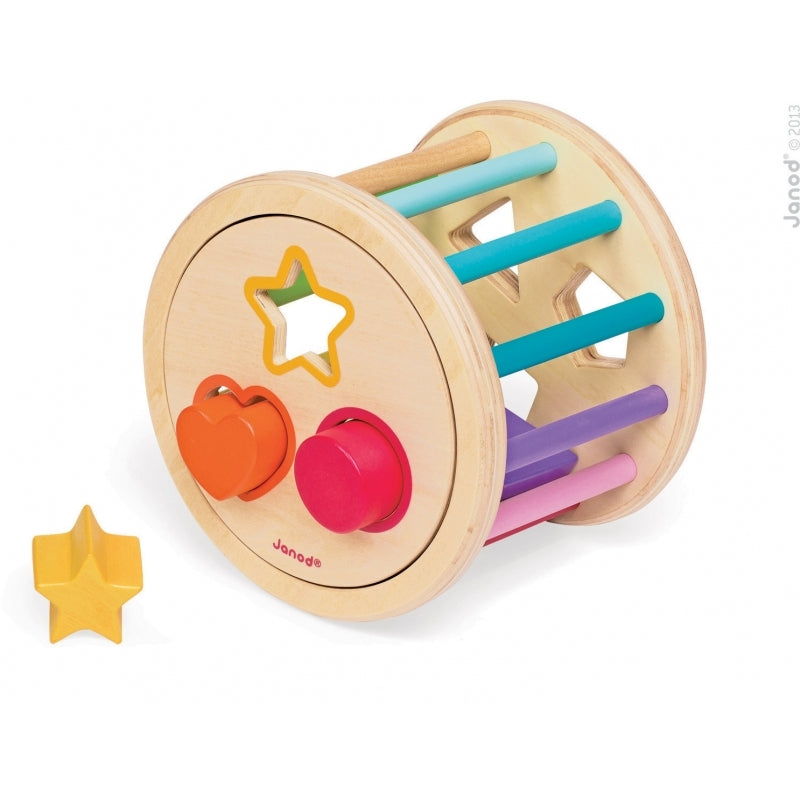 Janod I Wood Shape Sorter Drum