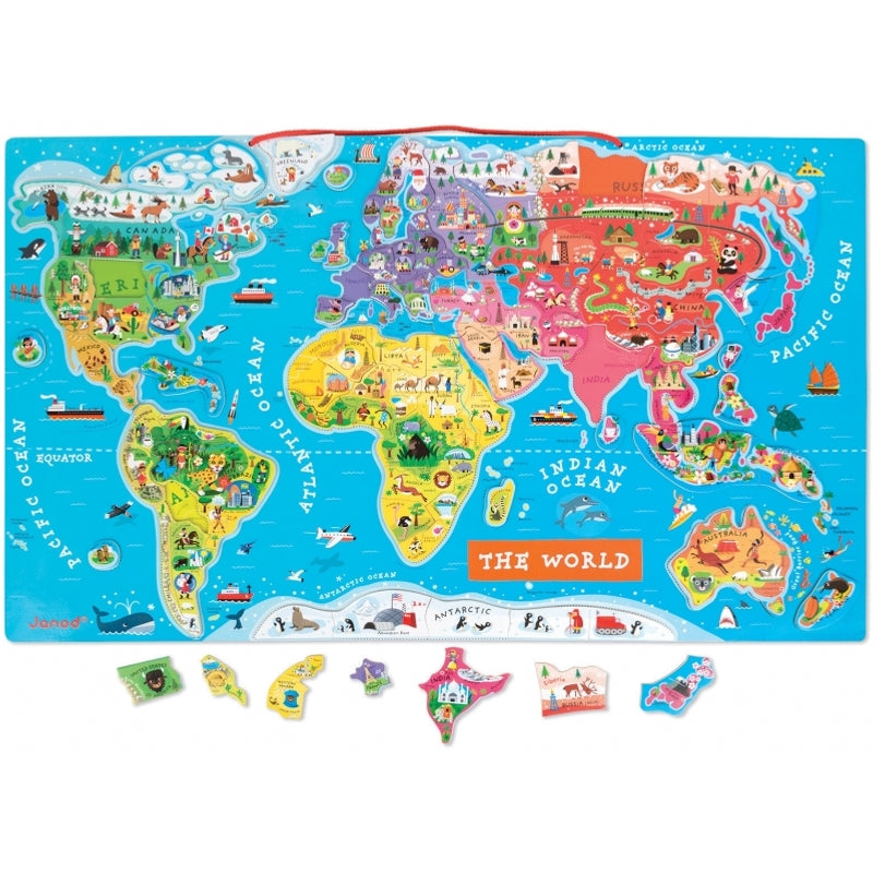 Janod Magnetic World Puzzle English