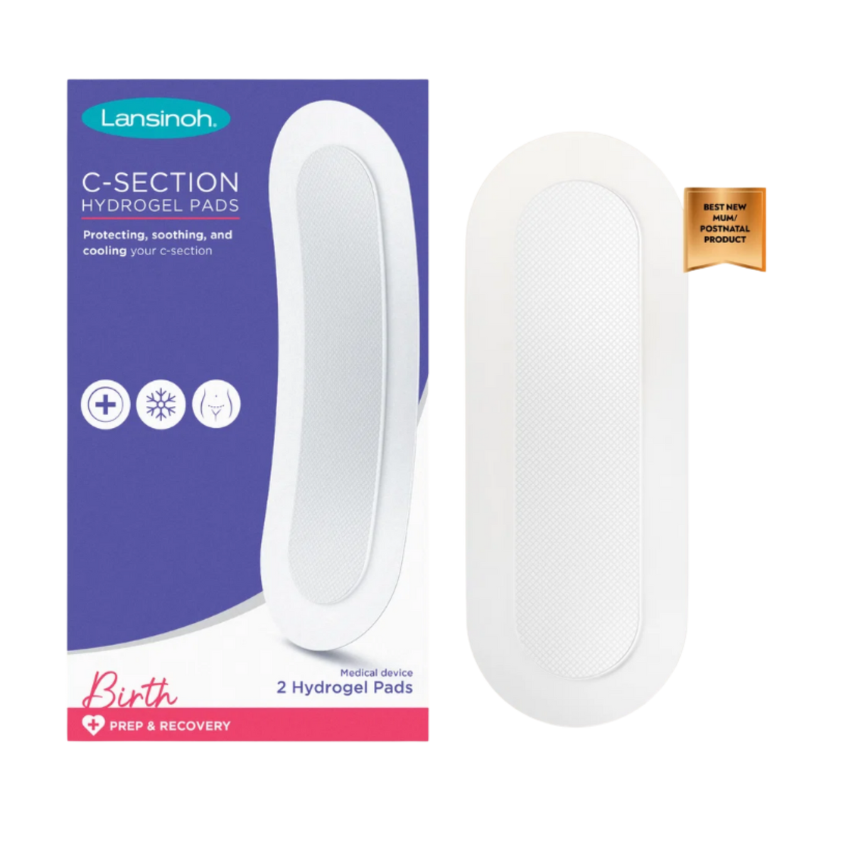 C-Section Hydrogel Pads - Soothing Relief & Protection
