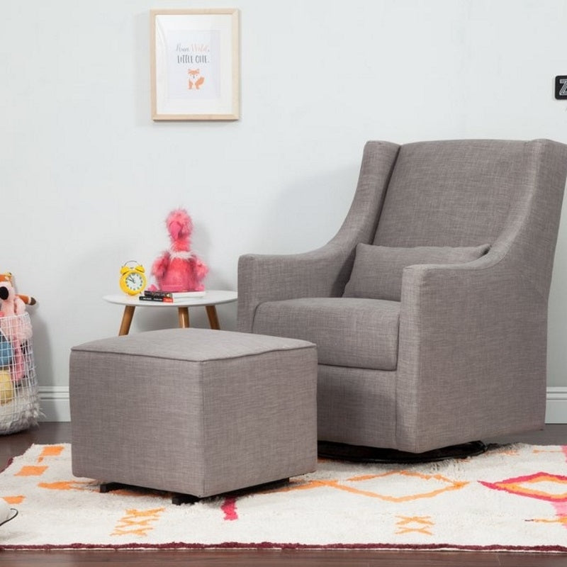 Babyletto Kiwi Gliding Ottoman - Grey Tweed