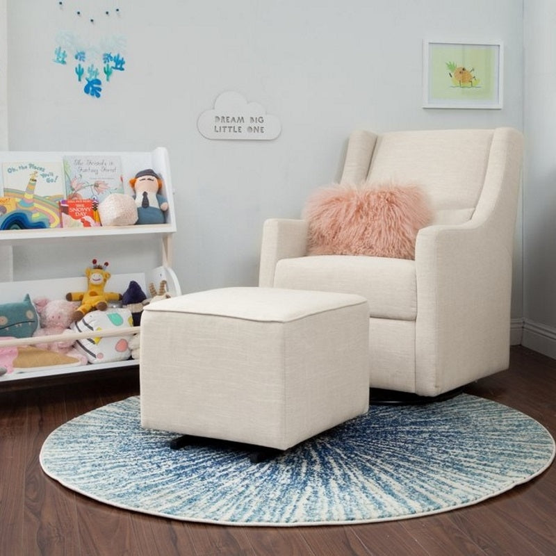 Babyletto Kiwi Gliding Ottoman - White Linen