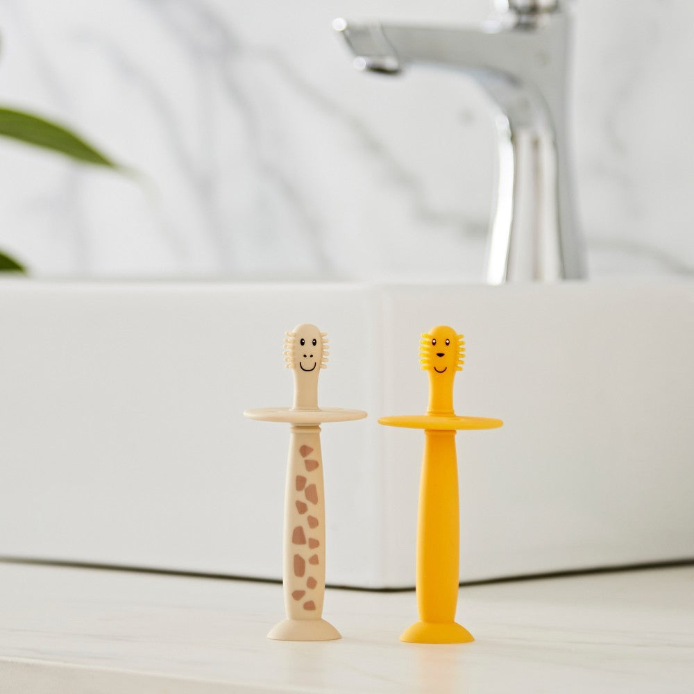 Matchstick Monkey Toothbrush With Stopper - Lion & Giraffe Matchstick Monkey