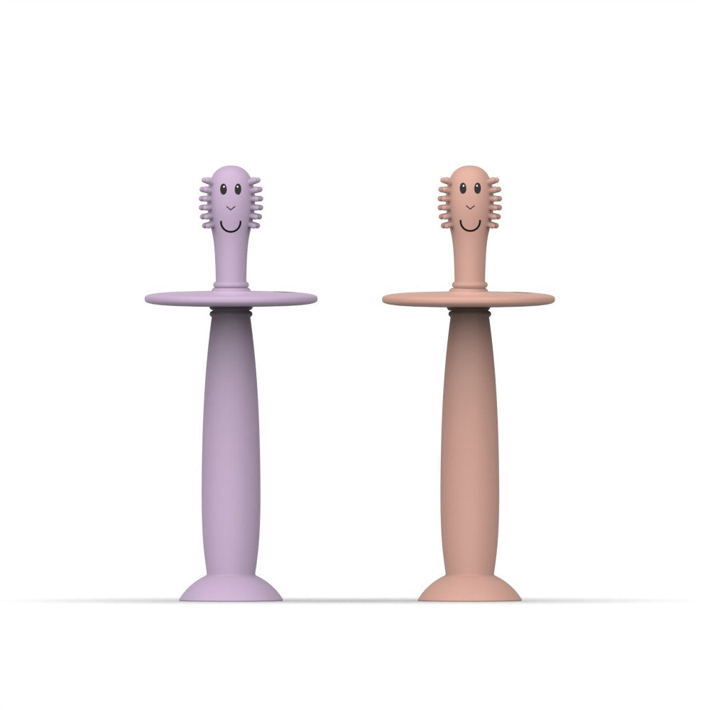 Matchstick Monkey Toothbrush With Stopper - Dusty Pink & Lilac Matchstick Monkey