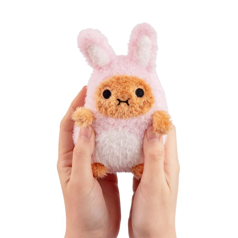 Noodoll Pink Bunny Ricespud Mini Sitting Plush Toy