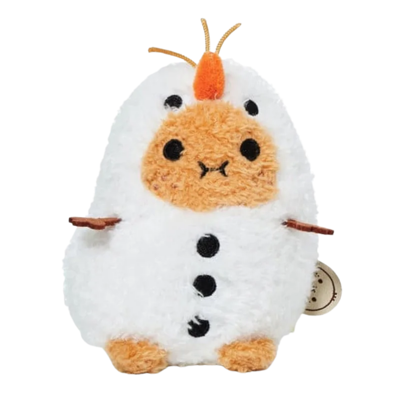 Noodoll Reindeer & Snowman Ricespud Mini Sitting Plush Toy (Limited Edition, Bundle Set)