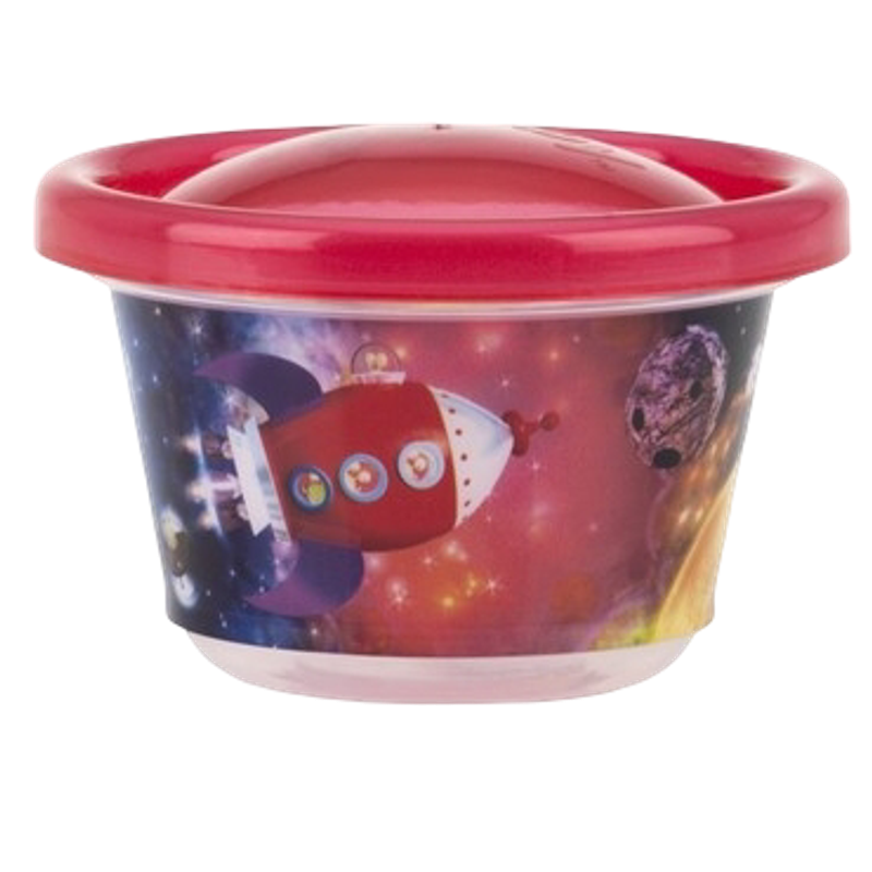 Nuby Wash or Toss Snack Cups with Lids (120ml x 6) - Boy Assortment
