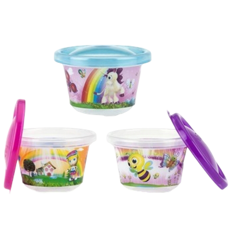 Nuby Wash or Toss Snack Cups with Lids (120ml x 6) - Girl Assortment