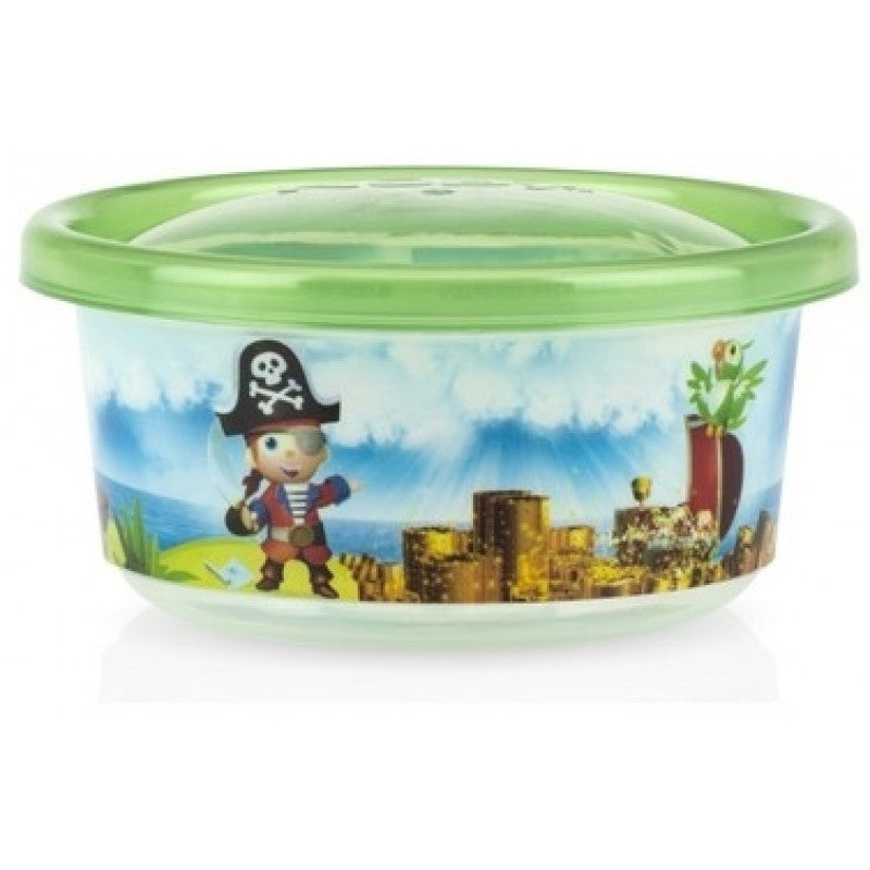 Nuby Wash or Toss Stackable Bowls with Lids (300ml x 6) - Boy