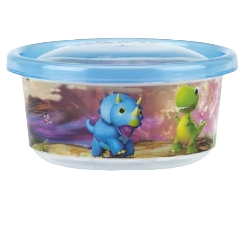 Nuby Wash or Toss Stackable Bowls with Lids (300ml x 6) - Neutral