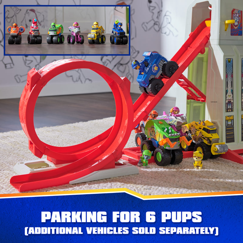 Paw Patrol Rescue Wheels Super Loop Tower HQ Playset (Includes Chase Figure and Chase Vehicle)